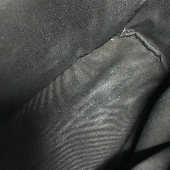 Auth CELINE Medium Backpack/Triomphe Canvas XL Black .38SI Dark Brown - - Picture 10 of 15